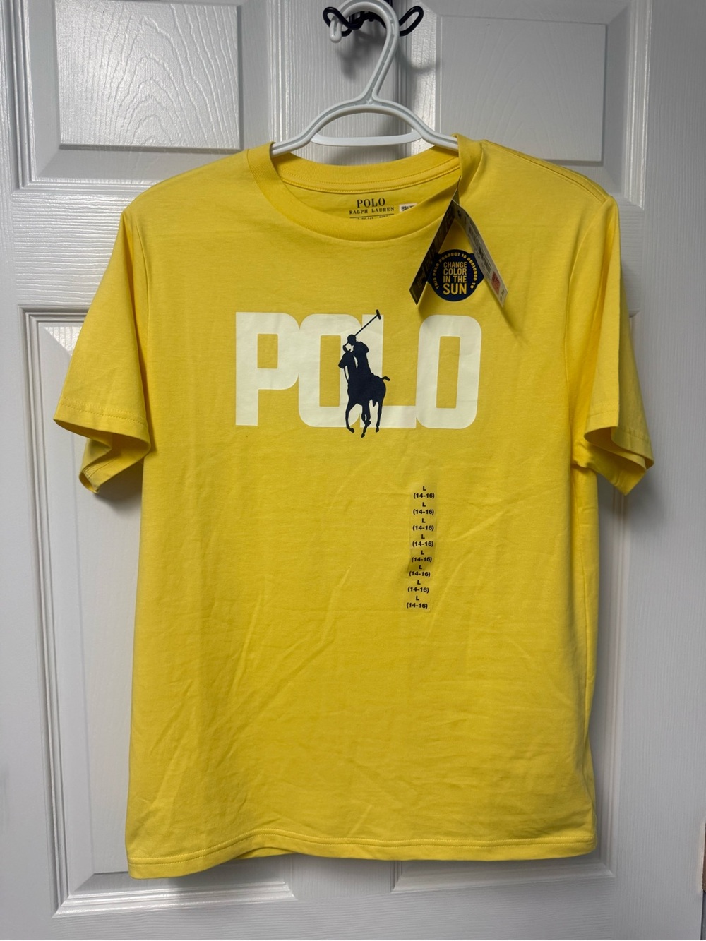 Kids Polo by Ralph Lauren Yellow Graphic Polo Player T-Shirt